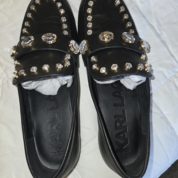 Karl Lagerfeld Paris Rhinstone Loafers - Picture 2 of 7